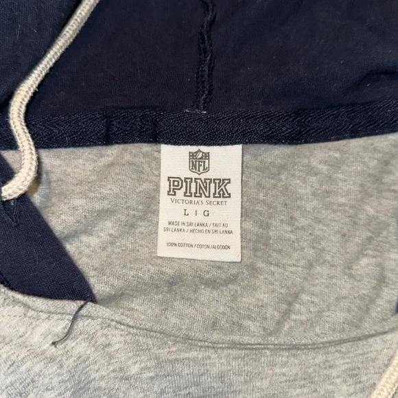 EUC PINK Seahawks long sleeve tee with hood Seattle - Picture 4 of 5